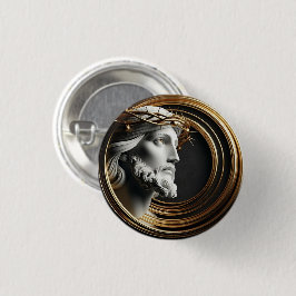 Göttliche Touch Keramik Jesus schauen in den Himme Button