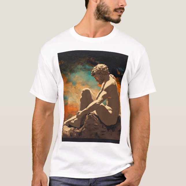 "Göttliche Touch: Michelangelos Schöpfung Adams T-Shirt (Vorderseite)