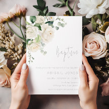 Göttliche weiße Rosen & Sage Taufe