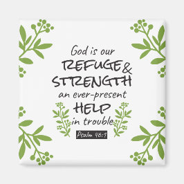 Göttliche Zuflucht - Psalm 46:1 für spirituellen K Magnet