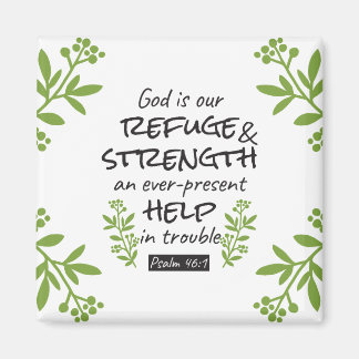 Göttliche Zuflucht - Psalm 46:1 für spirituellen K Magnet
