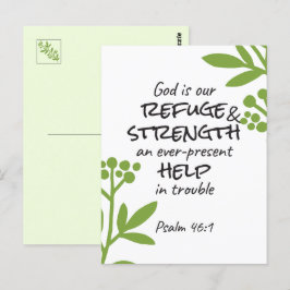 Göttliche Zuflucht - Psalm 46:1 für spirituellen K Postkarte