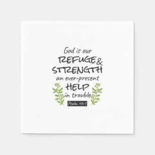 Göttliche Zuflucht - Psalm 46:1 für spirituellen K Serviette