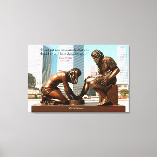 "Göttlicher Diener" Städtische Skulptur Canvas Pri Leinwanddruck