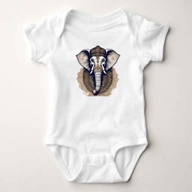 Göttlicher Ganesha: Ein Symbol der Weisheit und de Baby Strampler (Vorderseite)