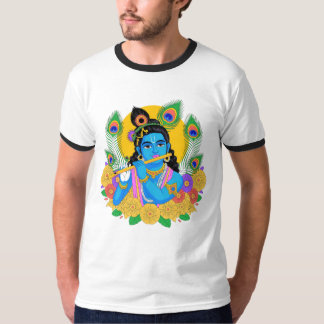 Göttlicher Lord Krishna Vektorgrafik - Spirituelle T-Shirt