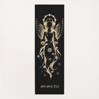 Göttlicher Lotus-Engel, elegante Goldmeditation Yogamatte