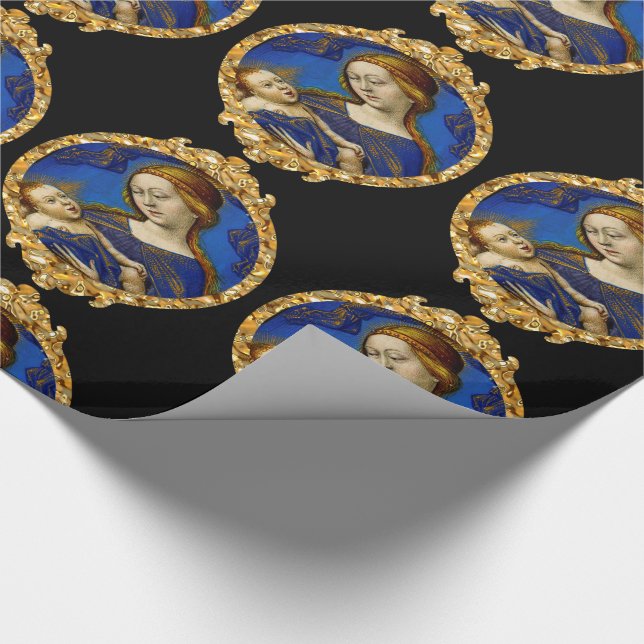 Göttlicher Säugling (Mutter und Kind) Geschenkpapier (Ecke)