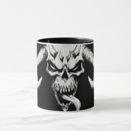 Göttlicher Schädel des Todes Schwarz Tasse