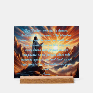 Göttlicher Sonnenuntergang: Lord's Gebet Inspirati Acrylschild