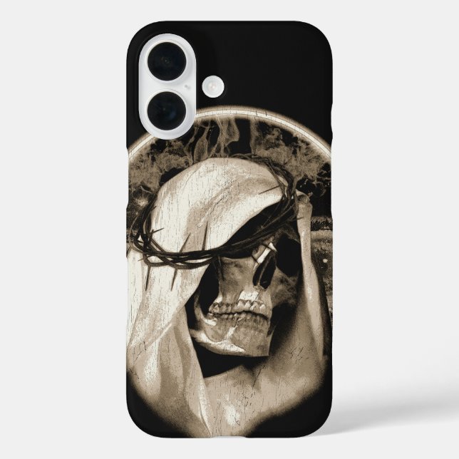 Göttlicher Verfall - Gothic Design iPhone 16 Hülle (Rückseite)