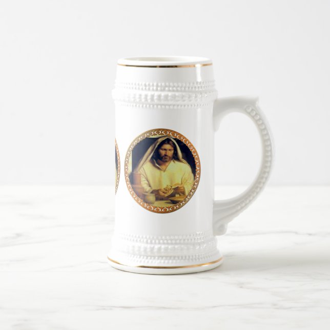 Göttliches Abendbrot mit Jesus Bierglas (Rechts)