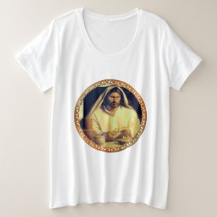 Göttliches Abendbrot mit Jesus Große Größe T-Shirt