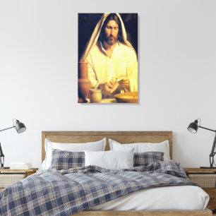 Göttliches Abendbrot mit Jesus Leinwanddruck
