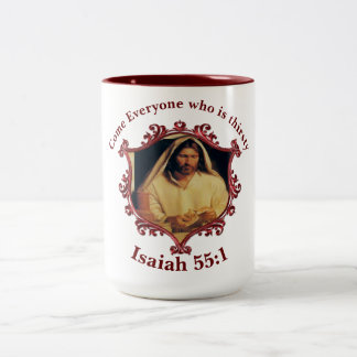 Göttliches Abendbrot mit Jesus Zweifarbige Tasse