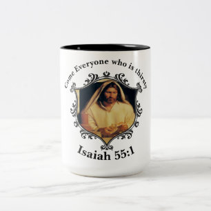 Göttliches Abendbrot mit Jesus Zweifarbige Tasse