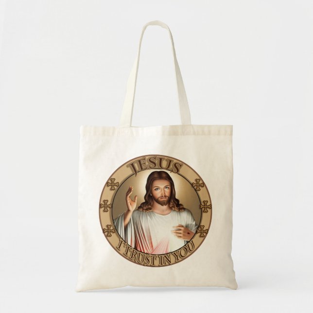 Göttliches Vertrauen Gnaden-Jesuss I in Ihnen Tragetasche (Vorne)