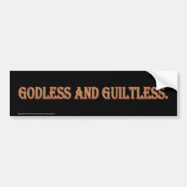 Gottlos und Guiltless. Autoaufkleber
