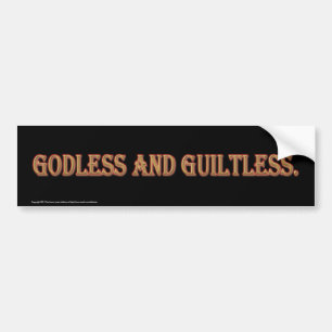 Gottlos und Guiltless. Autoaufkleber