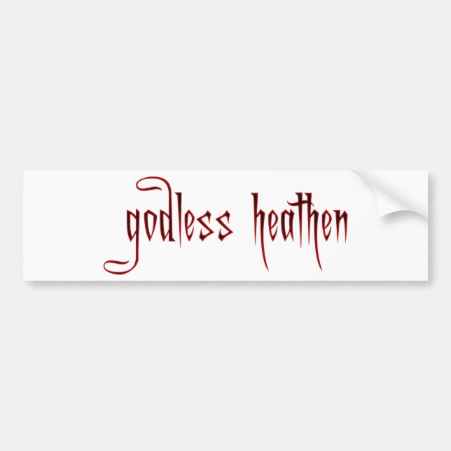 gottloses heidnisches autoaufkleber (Vorne)