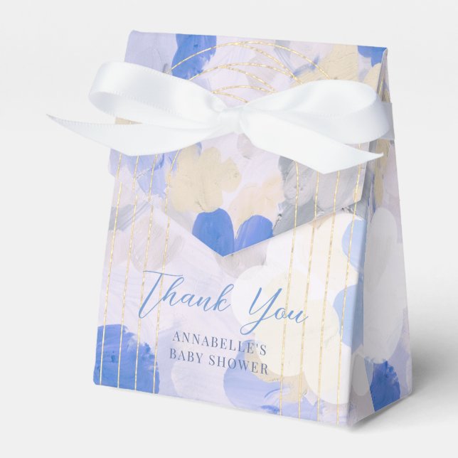 Gouache Paint Brush Stroke Baby Shower Geschenkschachtel (Vorderseite)