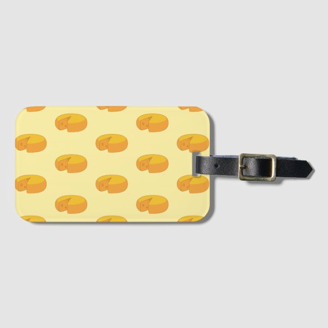 Gouda Cheese Rounds Holländischer Feinschmecker Ga Gepäckanhänger (Vorderseite (Horizontal))