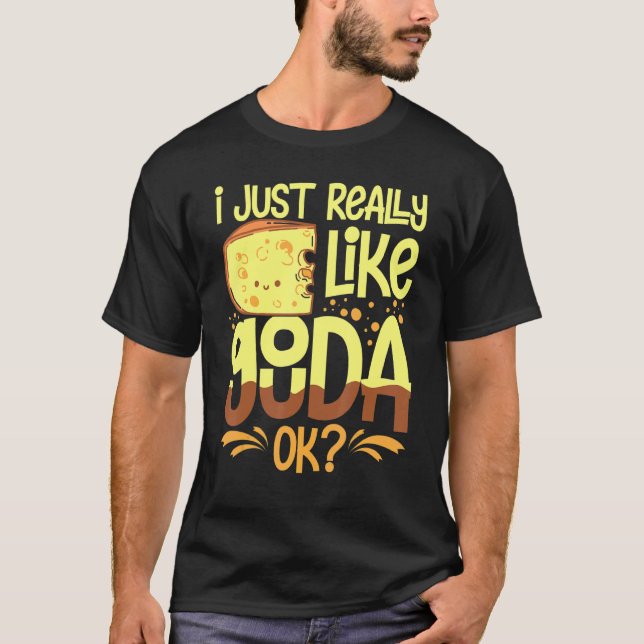 Gouda Käse Geräucherte Queso-Scheiben zerkleinert T-Shirt (Vorderseite)