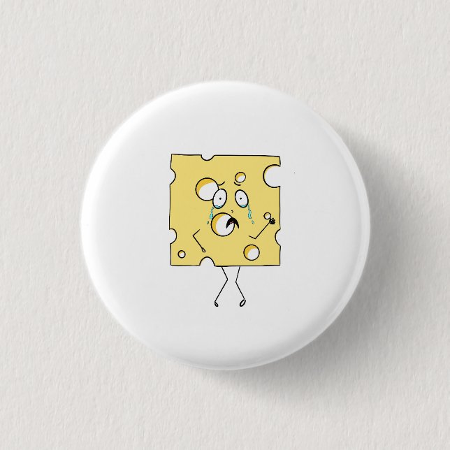 Gouda-Käse, Käse-Thema Button (Vorderseite)