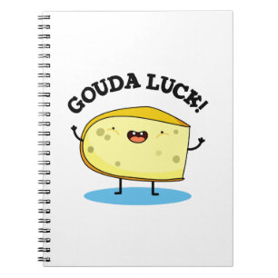 Gouda Luck Funny Cheese Pun Notizblock