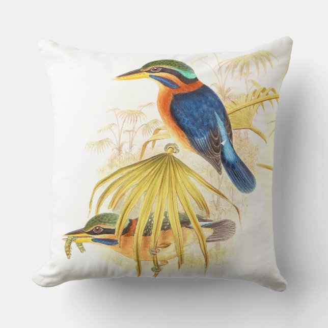 Gould Eisvogel-Wurfs-Kissen Kissen (Vorderseite)