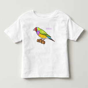 Gouldian-Fink Cartoon-Illustration Kleinkind T-shirt