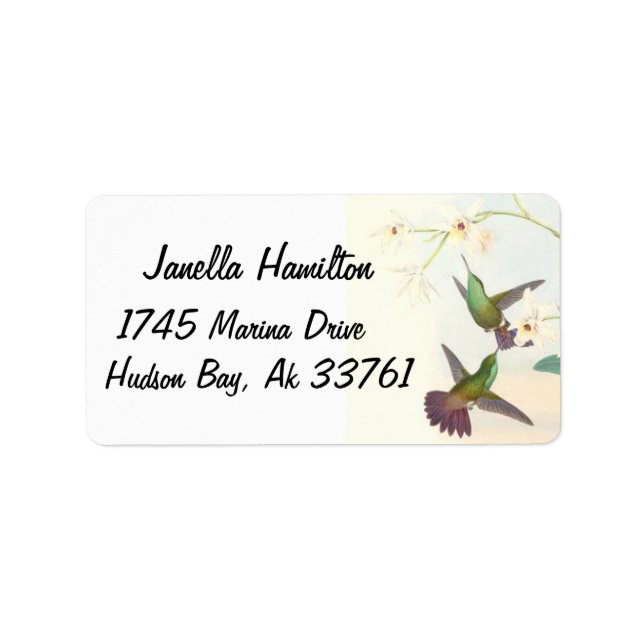 Goulds Hummingbirds Address Labels Adressaufkleber (Vorne)