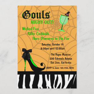 Gouls Night Out Invite [Orange] Einladung