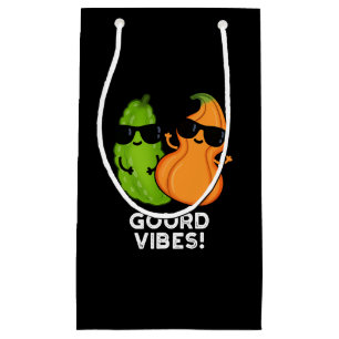 Gourd Vibes Funny Veggie Pun Dark BG Kleine Geschenktüte