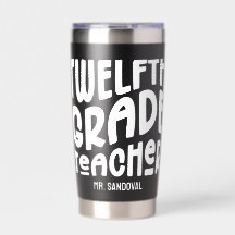 12th Grade Teacher Minimalist Text