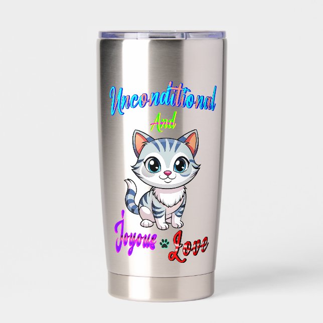Gourde Isotherme Amour Inconditionnel Et Joyeux (Extérieur)