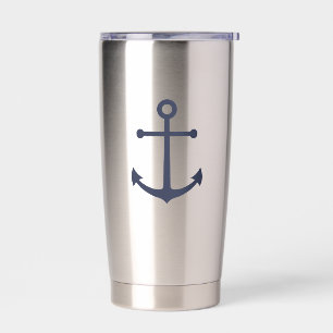 Gourde Isotherme Ancre bleue marine