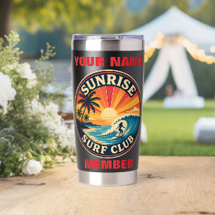 Gourde Isotherme Autocollant de style badge du Sunrise Surf Club