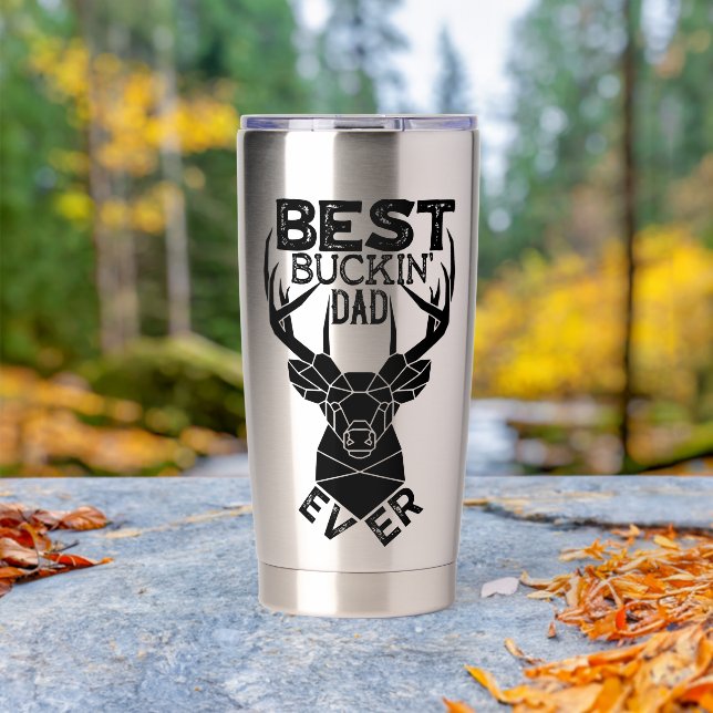 Gourde Isotherme Best Buckin Dad Ever  (En extérieur (pivoté))