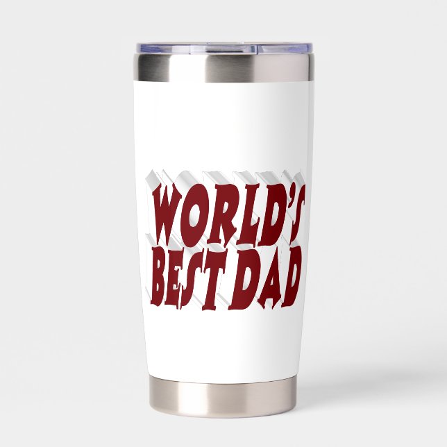 Gourde Isotherme Best Dad burgundy 3d texte (Extérieur)