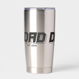 Gourde Isotherme Black Bold Established New Dad Gift