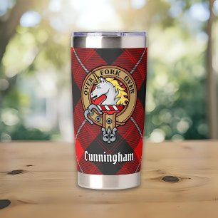 Gourde Isotherme Blason de Clan Cunningham sur tartan
