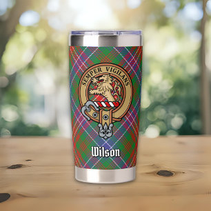 Gourde Isotherme Blason de Clan Wilson sur tartan moderne