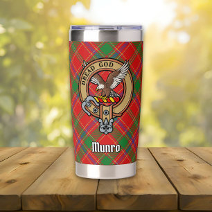 Gourde Isotherme Blason du Clan Munro sur tartan