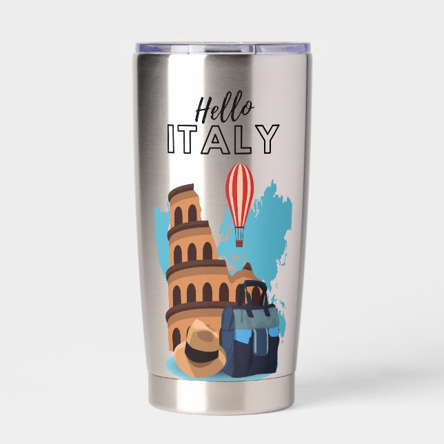 Gourde Isotherme Bonjour Italie (Extérieur)