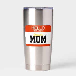 Gourde Isotherme Bonjour Mon Nom Est Enfants MOM Nametag Humour par