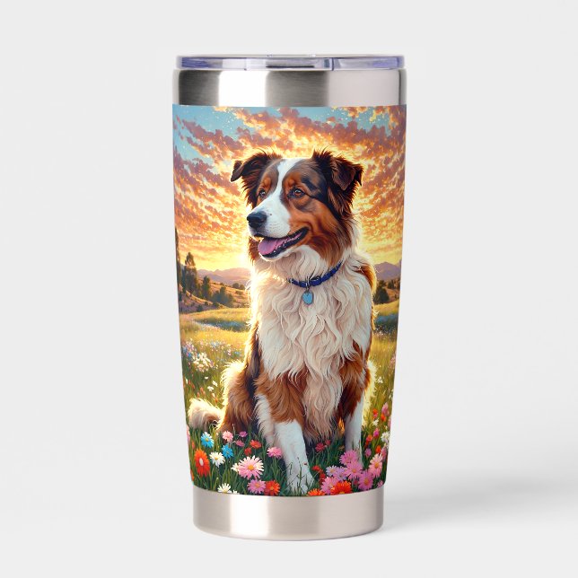 Gourde Isotherme Border Collie Shepherd Dog (Extérieur)