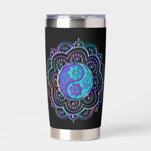 Gourde Isotherme Bouteille d'eau Mandala bleu et violet