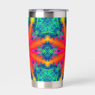 Gourde Isotherme Bouteille d'eau psychédélique en verre