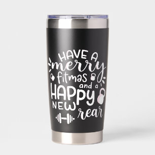 Gourde Isotherme Cadeau de Noël drôle de fitness sarcasme Gym Vacan